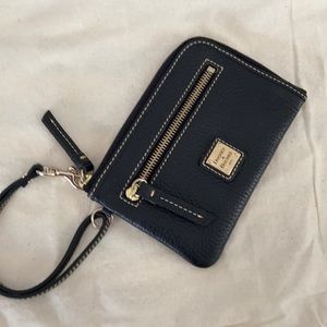 Dooney & Bourke black leather wristlet